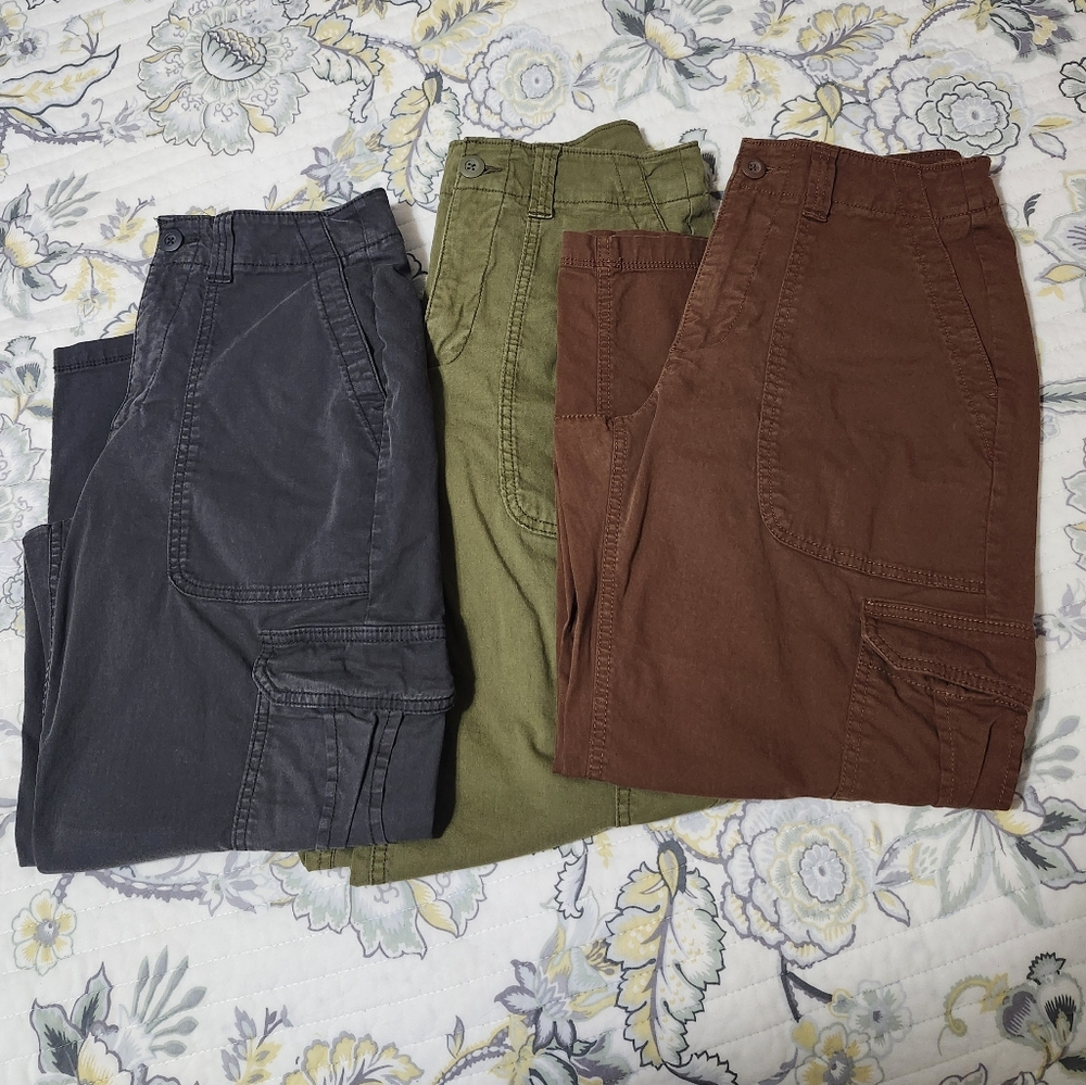 Womens 3 Pair Cargo Chino Pants